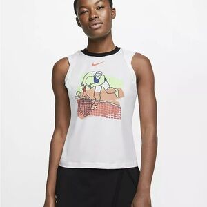 WOMENS LARGE Nike Graphic Tennis COURT DRI-FIT TANK